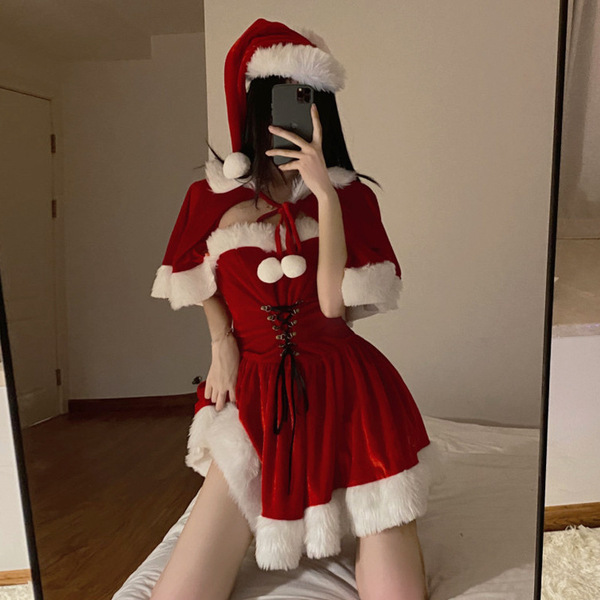 Sexy ziqu red christmas lingerie set featuring mesh bodysuit and matching sleepwear, perfect for holiday performances and new...