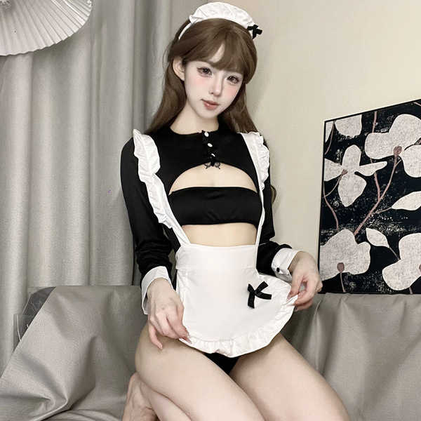 Adorable Maid Costume for Women - Sexy Cute Lingerie-Style One-Piece Outfit, Flirty & Playful Adult Costume Set