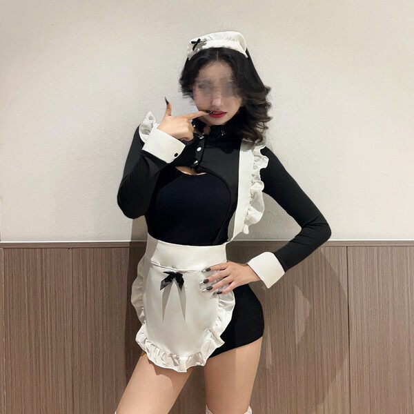 Anime maid cosplay uniform featuring a cute one-piece outfit with ruffled details, perfect for lolita style and sexy sleepwea...