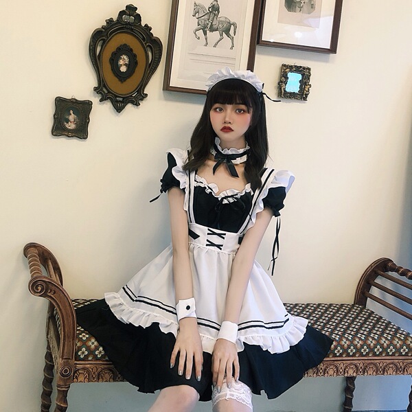 Miracle Nikki World Tour Lolita Maid Dress - Cute Anime Costume Outfit for Cosplay & Fashion