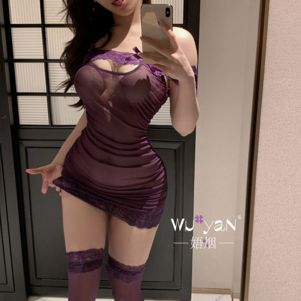 Seductive Abstinence Style Sleepwear Set – Provocative Lounge & Bedroom Outfit for Women, Romantic Couple Matching PJs