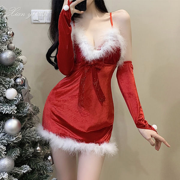 Xianyi Sexy Lingerie Set - Christmas Role Play Costume for Women, Bedroom Passion Outfit, No-Remove Naughty Uniform