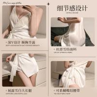 Sexy Lace Sleep Dress for Women – Breathable Ice Silk Sensual Nightwear, Vacuum-Fit Slip Dress for Date Nights & Romance thumbnail