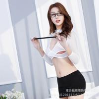 Seductive Maid Costume Lingerie Set - Modest Yet Tempting Sleepwear for Women, No-Remove Design thumbnail