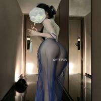 Vintage Chinese-Inspired Lace See-Through Cheongsam Lingerie Set - Seductive Modern Hanfu Costume for Women thumbnail