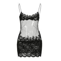 Sexy Sheer Lace Bodysuit - Tight Mesh Camisole Dress, Provocative Bodycon Slip Dress for Women thumbnail