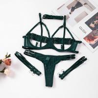 European and American style see-through lingerie four-piece set - Sexy Lingerie Set with Sheer Mesh & Lace, Provocative  thumbnail