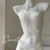 Summer Sexy Sheer Lace Bodysuit - Bedroom-Ready Pure & Tempting Matching Set with Embroidery thumbnail