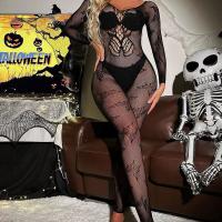 European-Style Lace Cut-Out Bodycon Mini Skirt Set - Black Sexy Lingerie with Halter Backless Design thumbnail