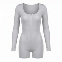 NightSigh NightSere Sexy Lingerie Set - American-Style Half-Open Collar Zip-Up Long Sleeve Bodysuit, Slim-Fit Sensual Ou thumbnail