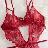 Lace Sheer Bodysuit for Women - Sexy European Style Erotic Lingerie, Ultra-Feminine Full-Lace Intimate Wear thumbnail
