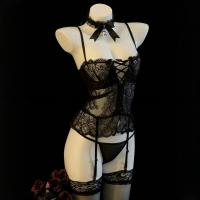 Sexy Sleepwear Set for Small Bust - Push-Up Lingerie Outfit, No-Remove Bedroom Costume, Midnight Passion Ensemble