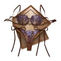 2026 Luxury Lingerie Set for Women – Sheer Lace Bra & Thong with Satin Ribbons, Sexy Pure-Temptation Outfit thumbnail