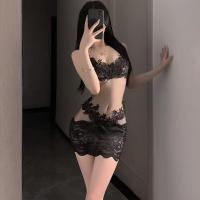 Seductive Lace Bodysuit for Women – Busty Pure-Desire Open-Crotch Maid Costume & Sensual Sleepwear Set thumbnail