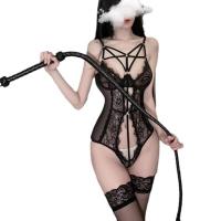 Nurse Costume Set for Women - Sexy Lingerie & Stockings Outfit, Plus Size Seductive Role Play Uniform thumbnail