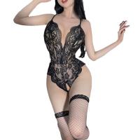 Passion Lingerie Set - Ultra-Thin Seductive Backless Bodysuit with Cut-Outs & Open-Crotch Design thumbnail