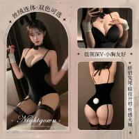 Manyan Sexy Bunny Costume Set - Pure & Tempting Velvet Lingerie with Open-Crotch Design, No-Remove Sleepwear Outfit thumbnail