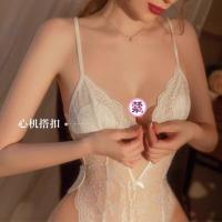 Sexy Lace Open-Crotch Bodysuit for Women – Sheer Seductive Sleepwear & Naughty Costume Outfit thumbnail