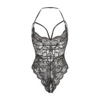 Women's Sexy Backless Sheer Lace Bodysuit with Open-Crotch Design - Seductive Tight-Fit Erotic Lingerie thumbnail