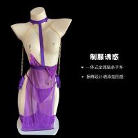 Seductive Lace Mesh Lingerie Set - Busty Sheer Provocative Outfit, No-Remove SM Costume for Adults thumbnail