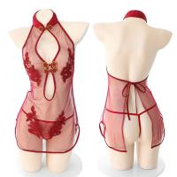 Seductive Sheer Lingerie Sleepwear Set – Transparent Erotic Nightgown with Open-Crotch Design & Cheeky Cutout thumbnail