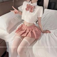 Plus Size 200 lb Sexy JK Uniform Set – Seductive Pleated Mini Skirt Role Play Outfit for Women thumbnail