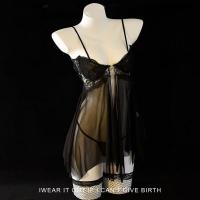 Lace Temptation Sleep Set - Sexy Underwire Push-Up Chemise & Garter Belt Outfit, No-Remove Lingerie Ensemble thumbnail