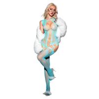 Sexy Lingerie Bodysuit for Women - Sheer Mesh Cut-Out Open-Crotch See-Through Bodysuit with Sleeveless Design thumbnail
