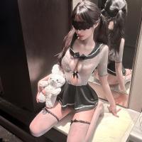 Chaomu JK Sailor Outfit - Seductive Sheer Mesh Bodysuit for Playful, Pure-Yet-Sensual Style thumbnail