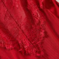 Lace Sheer Seductive Sleepwear - Breathable Mesh Cami Nightgown with Adjustable Straps for Women thumbnail