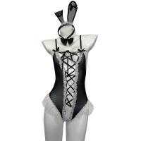 Rabbit Girl Lingerie Set - Sheer Open-Crotch Bodysuit for Women, Pure Temptation Costume 8313 thumbnail