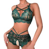 Sexy Lace Lingerie Set - Sheer Transparent Erotic Costume Outfit with Cut-Out Details & Matching Sleepwear thumbnail
