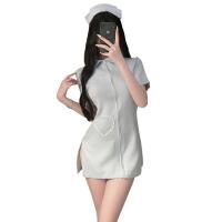 Xianyi Sexy Nurse Costume for Women - Open-Crotch Cosplay Lingerie, Pure & Passionate Role Play Outfit thumbnail