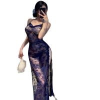 Seductive Women's Modest-Look Lingerie Set - Lace Strap Nightwear & Uniform-Inspired Sleepwear thumbnail
