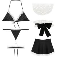 Pure & Playful Maid Costume Set - Sexy Cute Cosplay Lingerie Outfit, No-Remove Design thumbnail