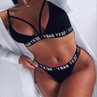 Factory-Direct Sexy Lingerie Set – European and American Alphabet Thong Bikini Set for Women, Trendy Erotic Swimwear & I