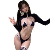 Cherry Blossom Romance Lingerie Set – Sexy Three-Piece Bikini Bra & Panty Ensemble for Women thumbnail