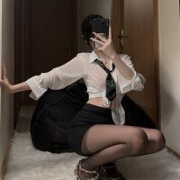 Women's Sexy Secretary OL Costume - Tight-Fit Pencil Skirt Office Uniform Set with Matching Sleepwear thumbnail