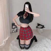 Sexy JK Style Lingerie Set - School Uniform Inspired Pure & Tempting Sleepwear with Adjustable Ties thumbnail
