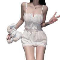 Sexy Girly Lingerie Sleepwear Set - Sheer Palace-Inspired Two-Piece Pure & Tempting Loungewear thumbnail