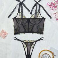 Sensual Lace Sheer Lingerie Set - Sexy Embroidered Transparent Intimate Outfit for Women thumbnail