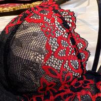 Luxury Lace Sheer Bra Set - Plus Size Sexy Lingerie Set for Women, Transparent Mesh & Floral Embroidery thumbnail