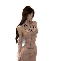 Plus Size Sensual Lace Bondage Outfit - Sheer See-Through Uniform Set for Date Night & Bedroom Wear thumbnail