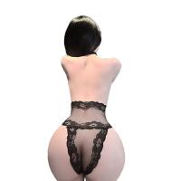 Seductive Lace Lingerie Set - Sexy Sheer Sleepwear with Removable Cups & Thigh-High Stockings thumbnail