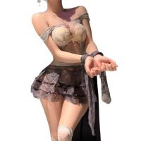 Mist Temptation Lingerie Set – Pure & Alluring Sheer Mesh Sleepwear, No-Remove Sensual Outfit thumbnail