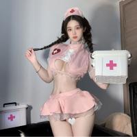 Sexy Nurse Costume for Women - Plus Size Role Play Outfit, No-Remove Lingerie Set, Cute & Alluring Uniform thumbnail