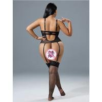 Sexy European-Style Sheer Bodysuit for Women – Transparent Tight-Fit Lingerie with Garter Belt & Shapewear thumbnail