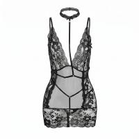 NightSi NightSe Sheer Mesh Lace Camisole Sleep Dress – Sexy Deep V-Band Sleepwear for Women thumbnail