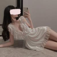 Sensual Lace Sleepwear Set for Women – Water-Soluble Floral Pure-Yet-Youthful Nightgown & Matching Lingerie Outfit thumbnail