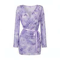 Butterfly Print Kimono-Style Lingerie Robe - Sheer Seductive Sleepwear with Open-Front Pure-Desire Design thumbnail